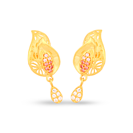Sparkling Drops Gold Earrings