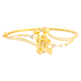 Adorned Floral Gold Bracelets