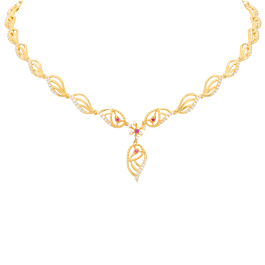 Stylish Leaf Sway Gold Necklace