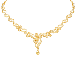 Splendid Multi Floral Design Gold Necklaces