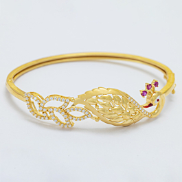 Glorious Peacock Gold Bracelet