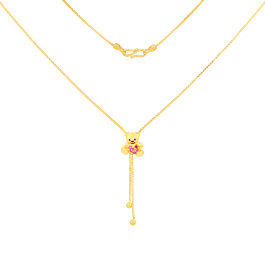 Plump Fancy Romantic Teddy Gold Necklaces