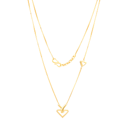 Swirling Loop Triangle Gold Necklaces