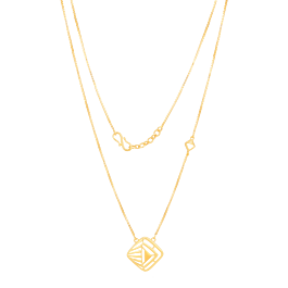 Geometric Progressive Pattern Gold Necklaces