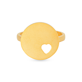  Perfect Plain Mini Heart Gold Rings