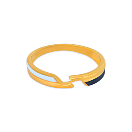 Attractive Dual Enamel Coated Gold Rings