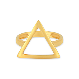 Alluring Triangular Gold Rings