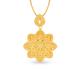 Imperial Intricate Floral Laser Cut Gold Pendants