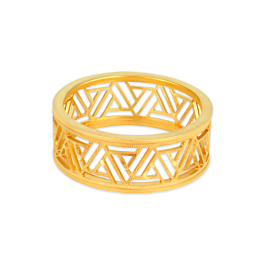 Shimmering Tessellation Gold Rings