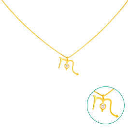 Lovely Star Sign Scorpio Gold Necklaces