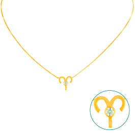 Fiery Spirit Golden Aries Gold Necklace