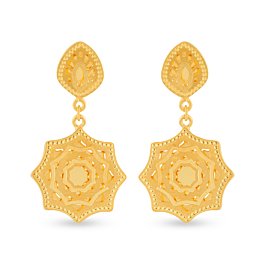 Beautiful Dancing Chakra Gold Earrings