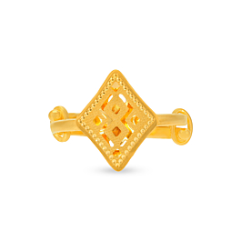 Ethereal Diamond Pattern Gold Rings