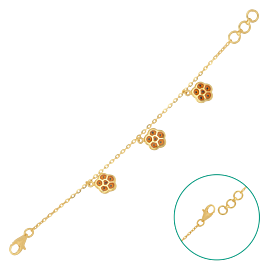 Glowing Pretty Floral Baby Gold Bracelets