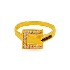 Interlinked Square Shapre Gold Ring