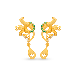 Pretty Blossom Floret Gold Earrings