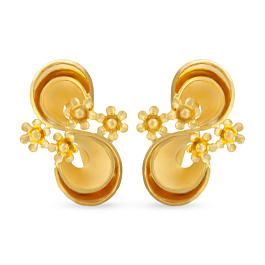 Classy Mini Floral Gold Earrings