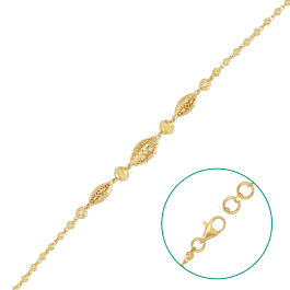 Sophisticated Cylindrical Beaded Gold Bracelets