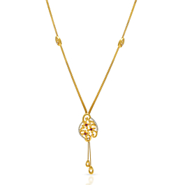 Delicate Sparkling Floral Gold Necklace - Mouval Collection