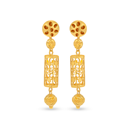 Fashionable Beauty Beads Gold Earrings