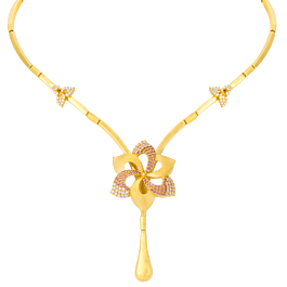 Eye Catchy Floral Gold Necklaces