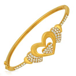 Glimmering Heart Gold Bracelet