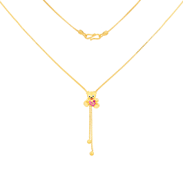 Petite Teddy Bear Gold Necklace