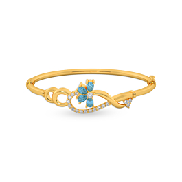 Dainty Floral And Flexible Arrow Gold Bracelet
