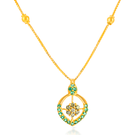 Enchanting Floral 22 KT Gold Necklace - Trinka Collection
