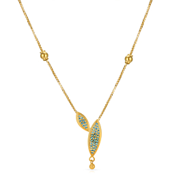Ebullient Pear Drop Gold Necklace - Trinka Collection