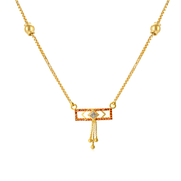 Elegant Triple Charms Gold Necklace - Trinka Collection
