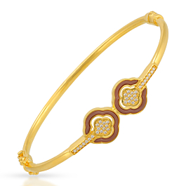 Timeless Floral Gold Bracelet - Resin Collection