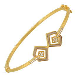 Stunning Pentagon Shape Gold Bracelet - Resin Collection
