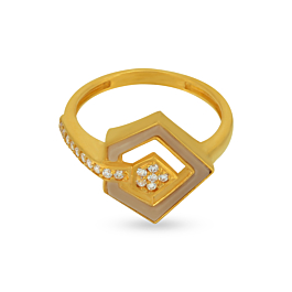 Trendy Fashionable Gold Ring - Resin Collection