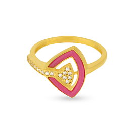 Pristine Cone Shape Gold Ring - Resin Collection