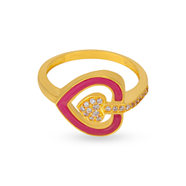 Gleaming Heartin Gold Ring - Resin Collection