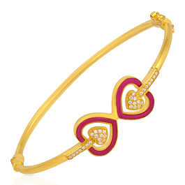 Shimmering Heartin Gold Bracelet - Resin Collection