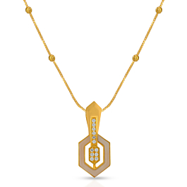 Impressive Hexa Gold Necklace - Resin Collection