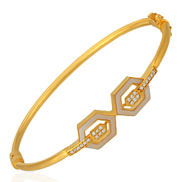 Sparkling Hexagon Gold Bracelet - Resin Collection