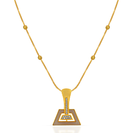 Opulent Trapezium Pattern Gold Necklace - Resin Collection