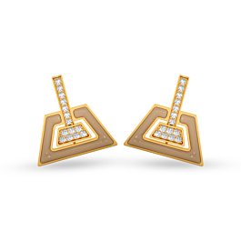 Splendid Quadri Gold Earrings - Resin Collection