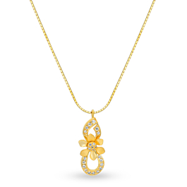Scintillating Floral Gold Necklace