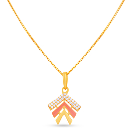 Amazing V Pattern Gold Necklace-Popstel Collection