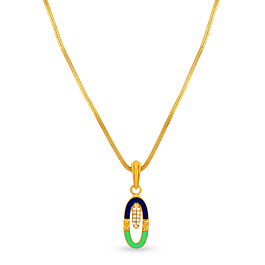 Bewitching Oval Design Gold Necklace - Popstel Collection
