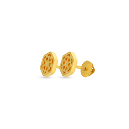 Imperial Hexagon Gold Earrings