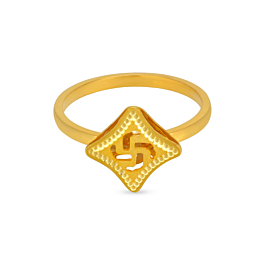Ethnic Swasthik Gold Ring