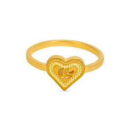 Vogue Of Heart Gold Ring