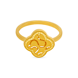 Simplistic Floral Gold Ring