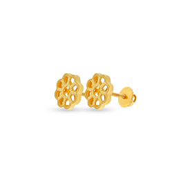 Sublime Pretty Floral Gold Earrings