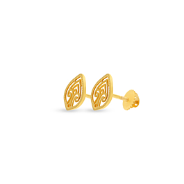 Sparkly Spade Gold Earrings